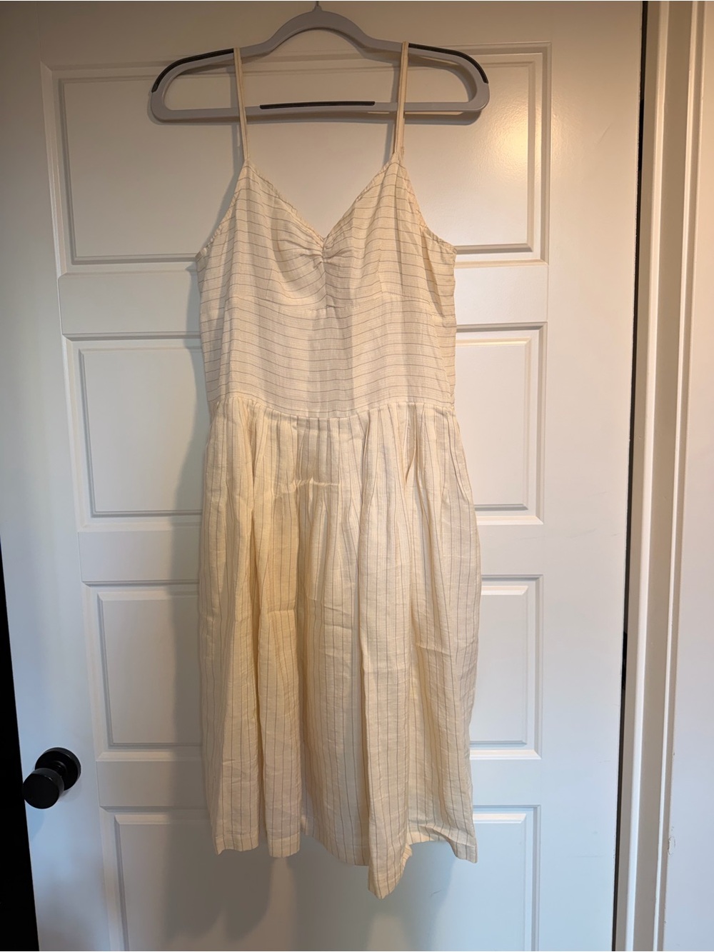 Jigsaw Cream Striped Spaghetti Strap Sundress